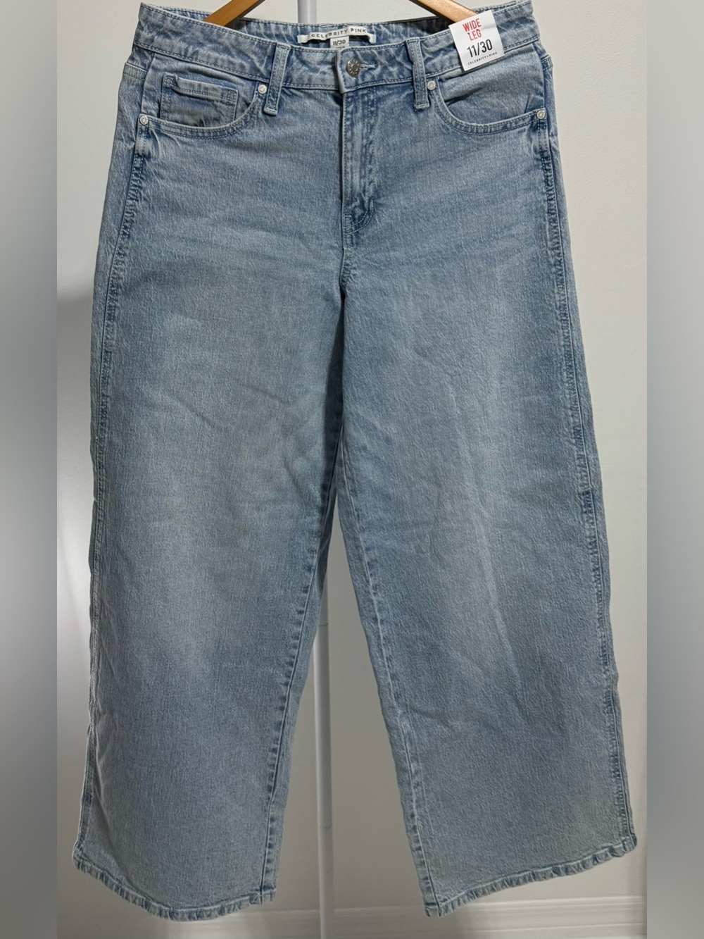 Celebrity Pink Light Blue Wide-Leg Jeans